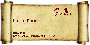 Filo Manon névjegykártya